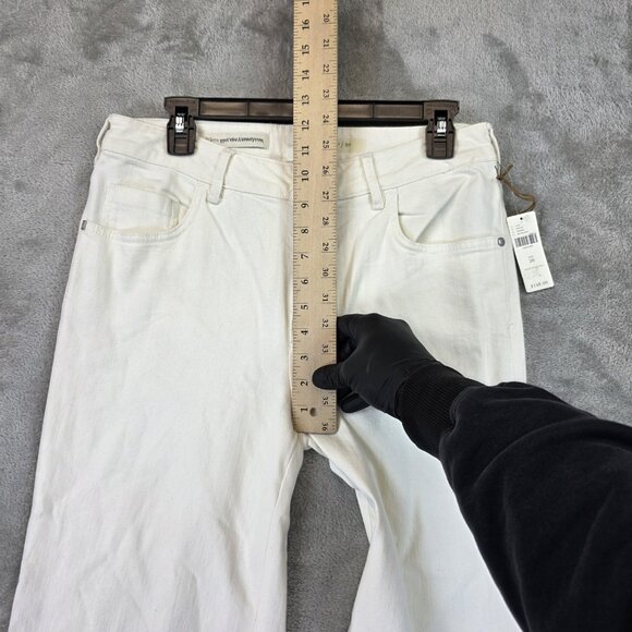 Pilcro Anthropologie Jeans Womens 30 Embroidered Floral Scallop Hem Cropped - Picture 4 of 13